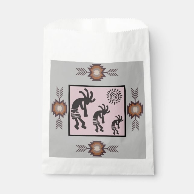 Native American Party Kokopelli Party Favor Bag (Front)