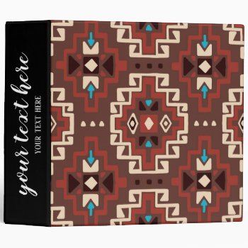 Native American Pattern 3 Ring Binder by graphicdesign at Zazzle