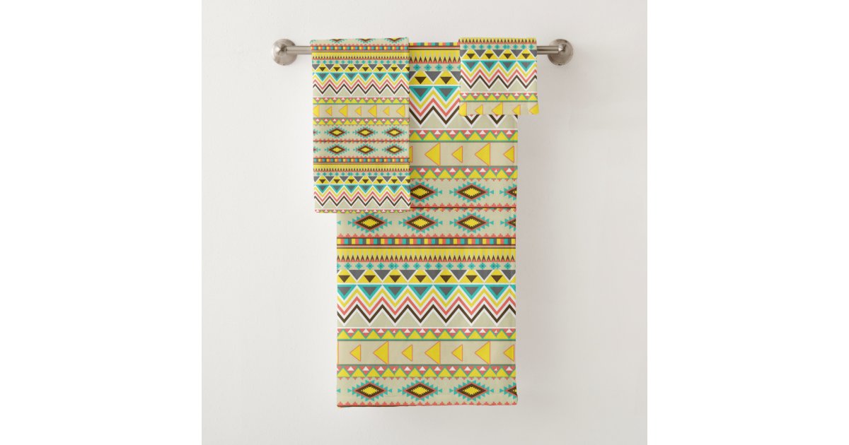 Native American Pattern Bath Towel Set