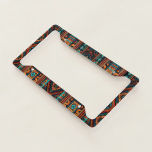 Native American Pattern Boho Culture Abstract Arts License Plate Frame