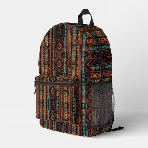 Native American Pattern Boho Culture Abstract Arts Printed Backpack