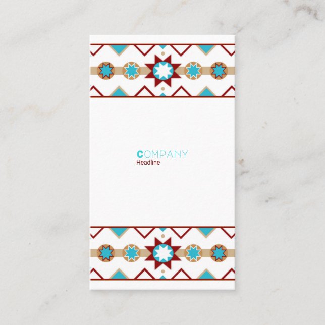Native American Pattern Business Card (Front)
