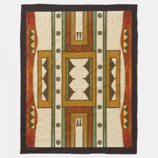Native American Pattern: Cheyenne Design 1860's Fleece Blanket