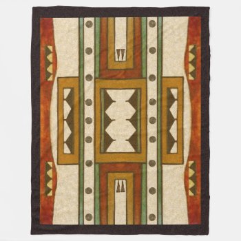 Native American Pattern: Cheyenne Design 1860's Fleece Blanket by Medicinehorse7 at Zazzle