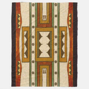 Native American Pattern: Cheyenne Design 1860's Fleece Blanket