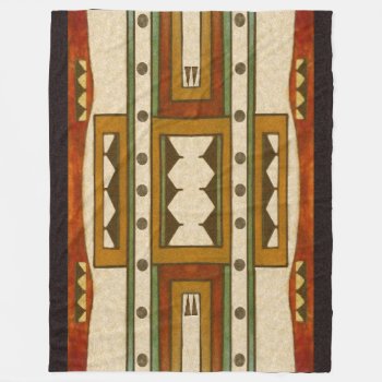 Native American Pattern: Cheyenne Design 1860's Fleece Blanket by Medicinehorse7 at Zazzle