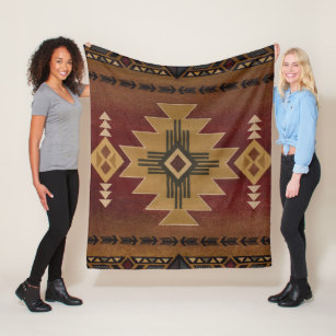 Native American Pattern Fleece Blanket