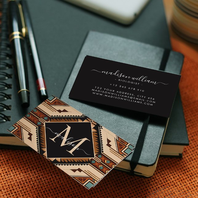 Native American Pattern Indian Culture Boho Style Business Card (Creator Uploaded)