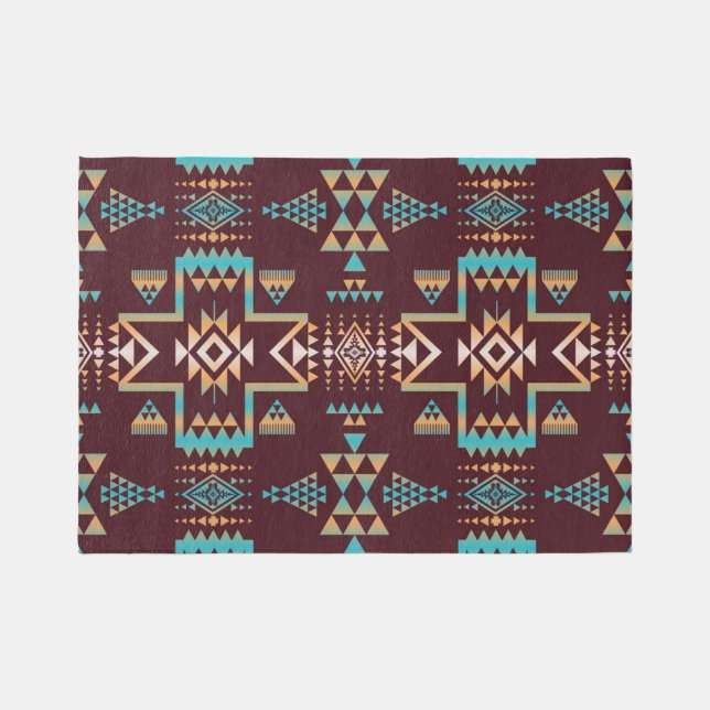 Native American pattern indoor floor Rug (Front)