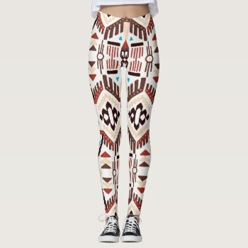 Native American Pattern Leggings by graphicdesign at Zazzle
