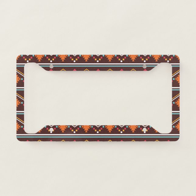Native American Pattern License Plate Frame (Front)