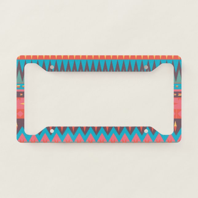 Native American Pattern License Plate Frame (Front)