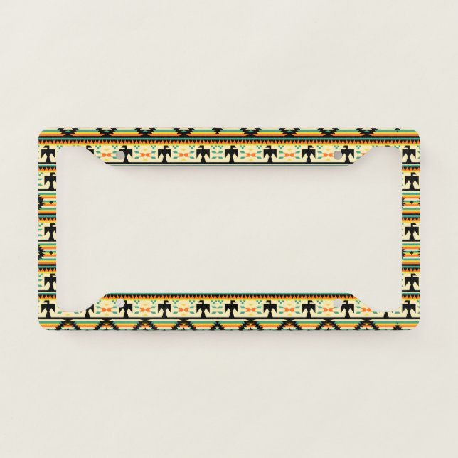 Native American Pattern License Plate Frame (Front)