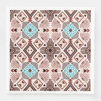 Native American Pattern Paper Dinner Napkins by graphicdesign at Zazzle
