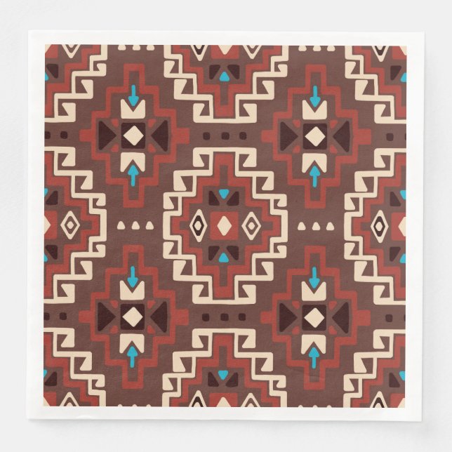 Native American Pattern Paper Dinner Napkins (Front)