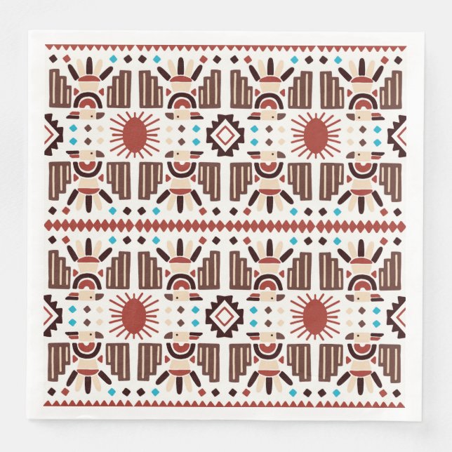 Native American Pattern Paper Dinner Napkins (Front)