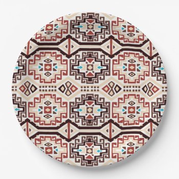 Native American Pattern Paper Plates by graphicdesign at Zazzle