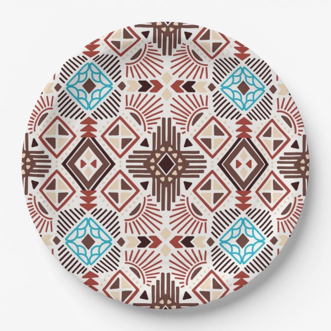 Native American Pattern Paper Plates (Front)
