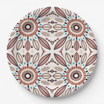 Native American Pattern Paper Plates by graphicdesign at Zazzle