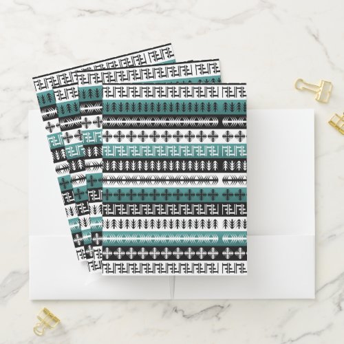 Native American Pattern Pocket Folder