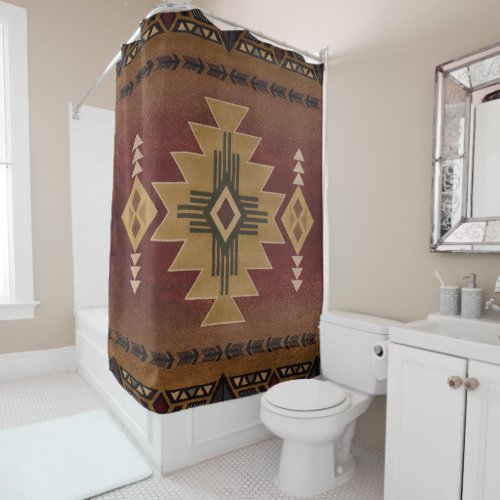 Native American Pattern Shower Curtain