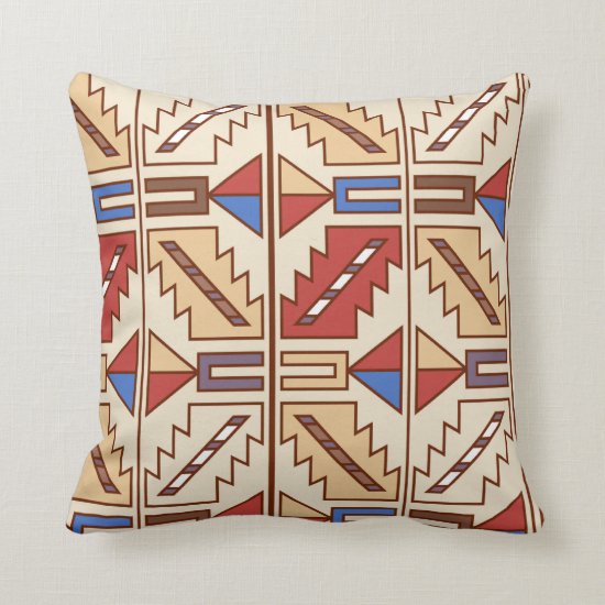 Native American Pattern Throw Pillow