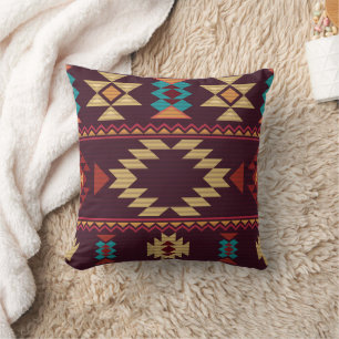 Native American Pattern Throw Pillow