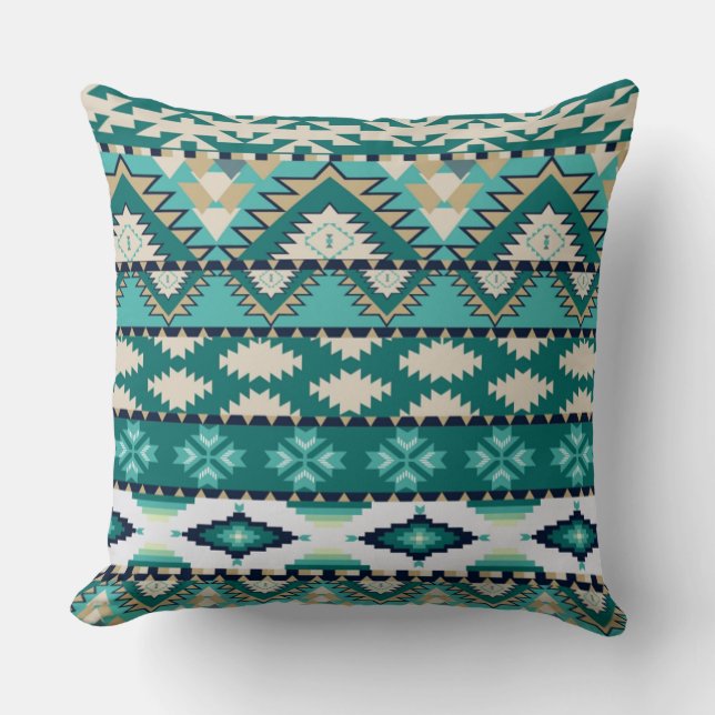 Native American Pattern Throw Pillow/Aztec Pillow (Front)