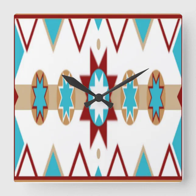 Native American Pattern Wall Clock | Zazzle