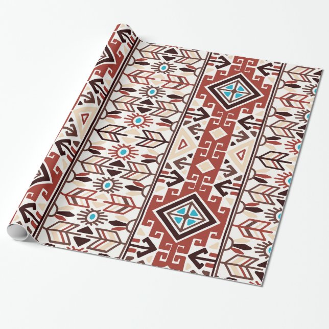Native American Pattern Wrapping Paper (Unrolled)