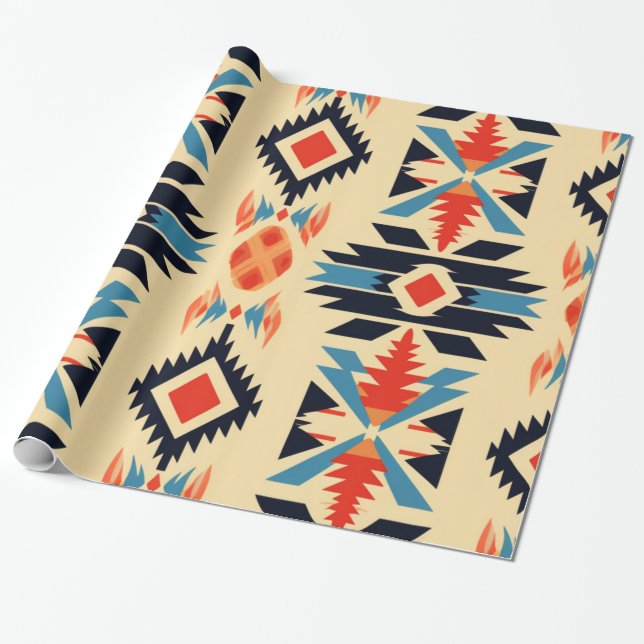 Native American Pattern Wrapping Paper (Unrolled)