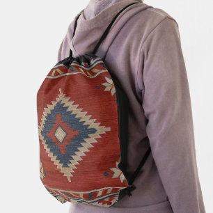 Native American Patterns 2 Drawstring Bag