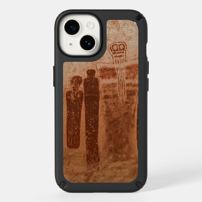 Native American Petroglyph Rock Art Utah Speck iPhone Case (Front)