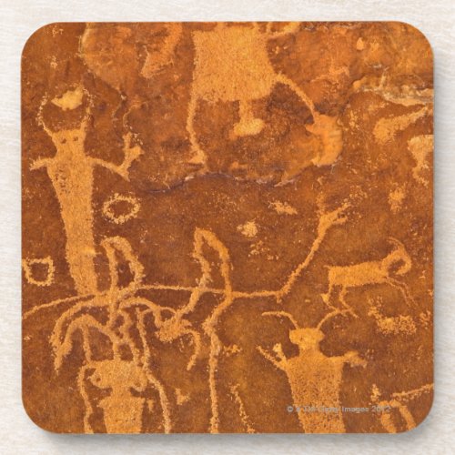 Native American petroglyphs Rochester Panel Drink Coaster