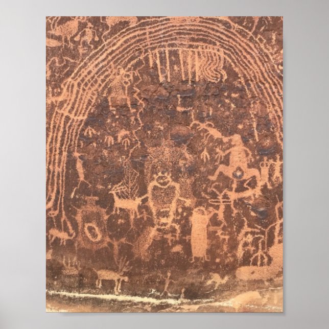 Native American Petroglyphs Rochester Panel Poster (Front)