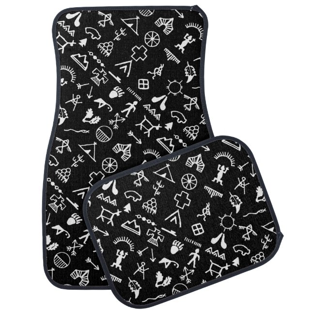 Native American Picture Symbols Car Floor Mat (Set)