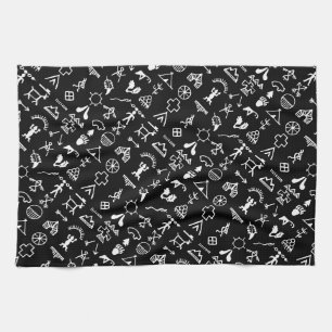 Native American Picture Symbols Kitchen Towel