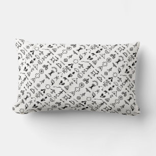 Native American Picture Symbols Lumbar Pillow