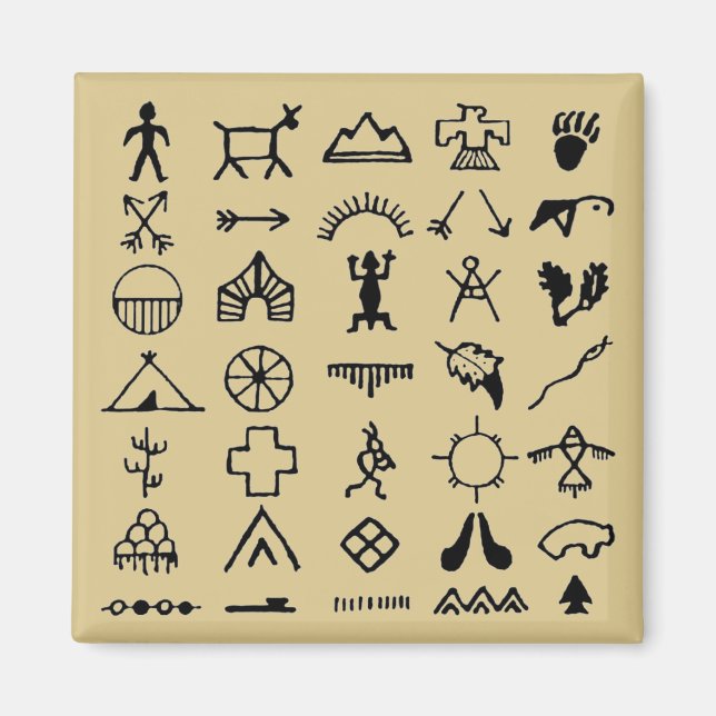 Native American Picture Symbols Magnet (Front)