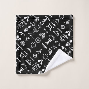 Native American Picture Symbols Wash Cloth