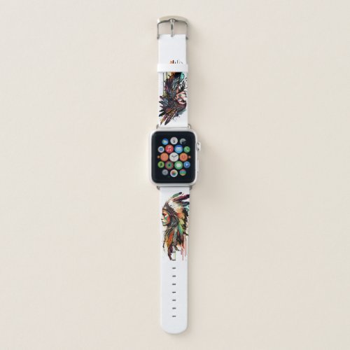 Native American Portrait Apple Watch Band