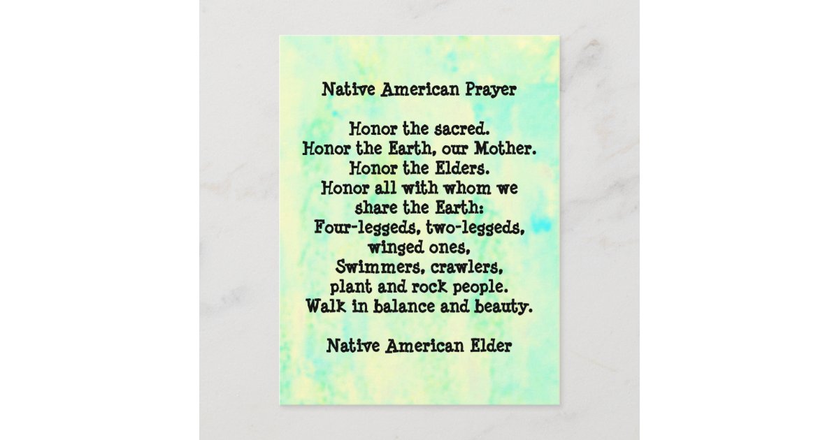 Native American Prayer Postcard Zazzle