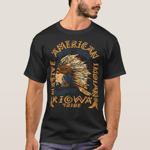Native American Pride Honor and Respect Kiowa Trib T_Shirt