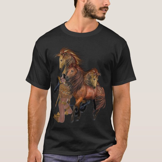 Native American Princess and Stallions Shirt (Front)