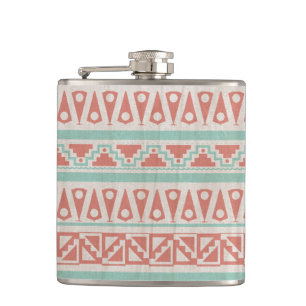 Native American Print Flask