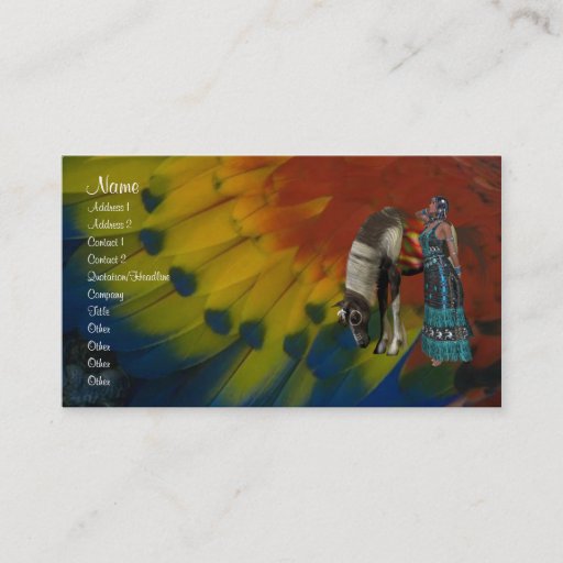 Customizable Native American Profile Card Business Card