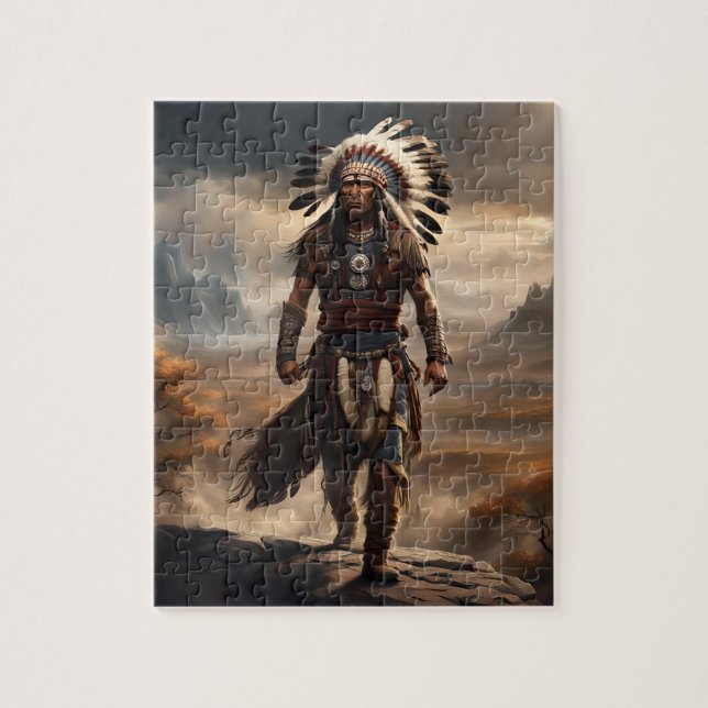 Native American Puzzle (Vertical)