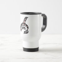 Native American Red Black Art Orca Killer Whale