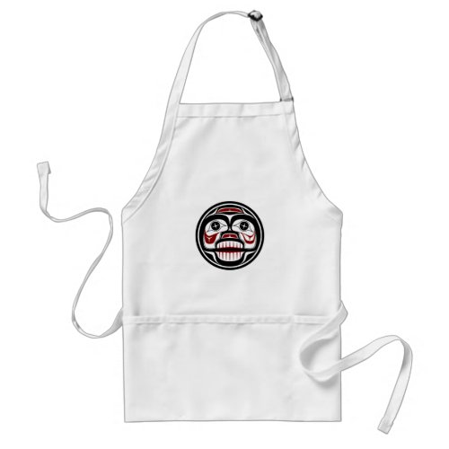 Native American Red Black Art Weeping Skull Adult Apron