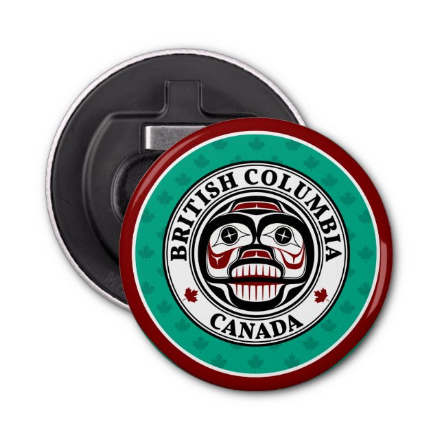 Native American Red Black Art Weeping Skull Bottle Opener (Front)